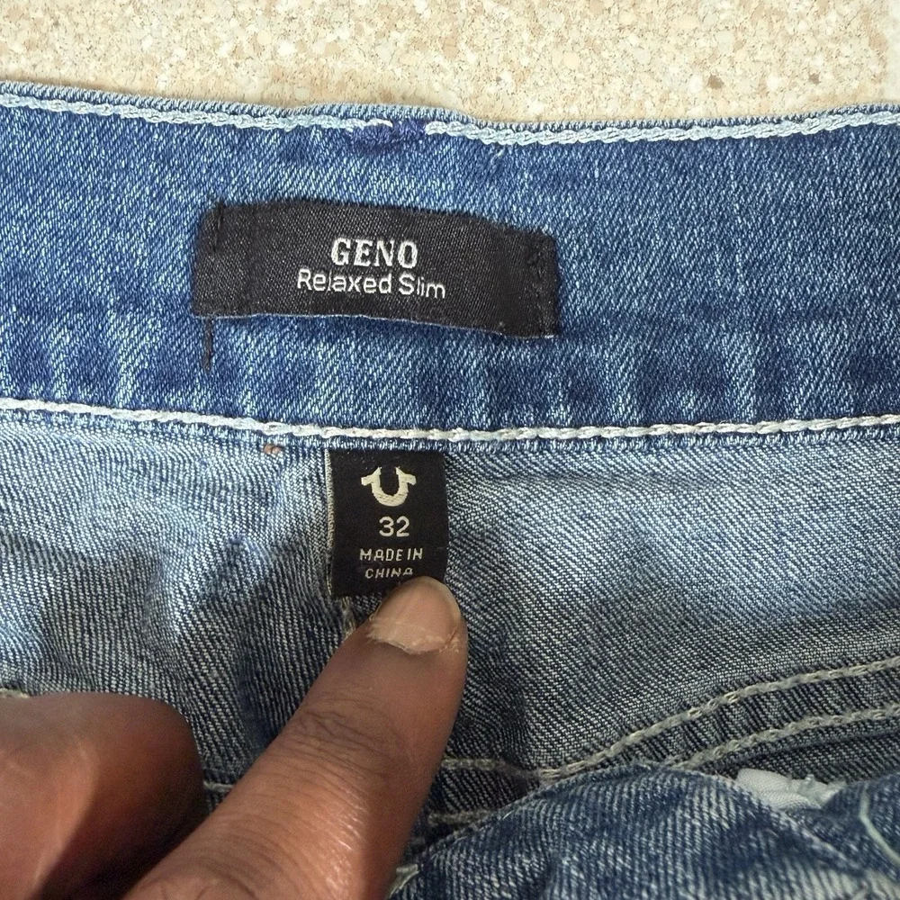 True Religion World Tour Jeans Men's 32 Geno Relaxed Slim Fit Denim